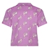 Satin Short-Sleeved Jacket, Purple