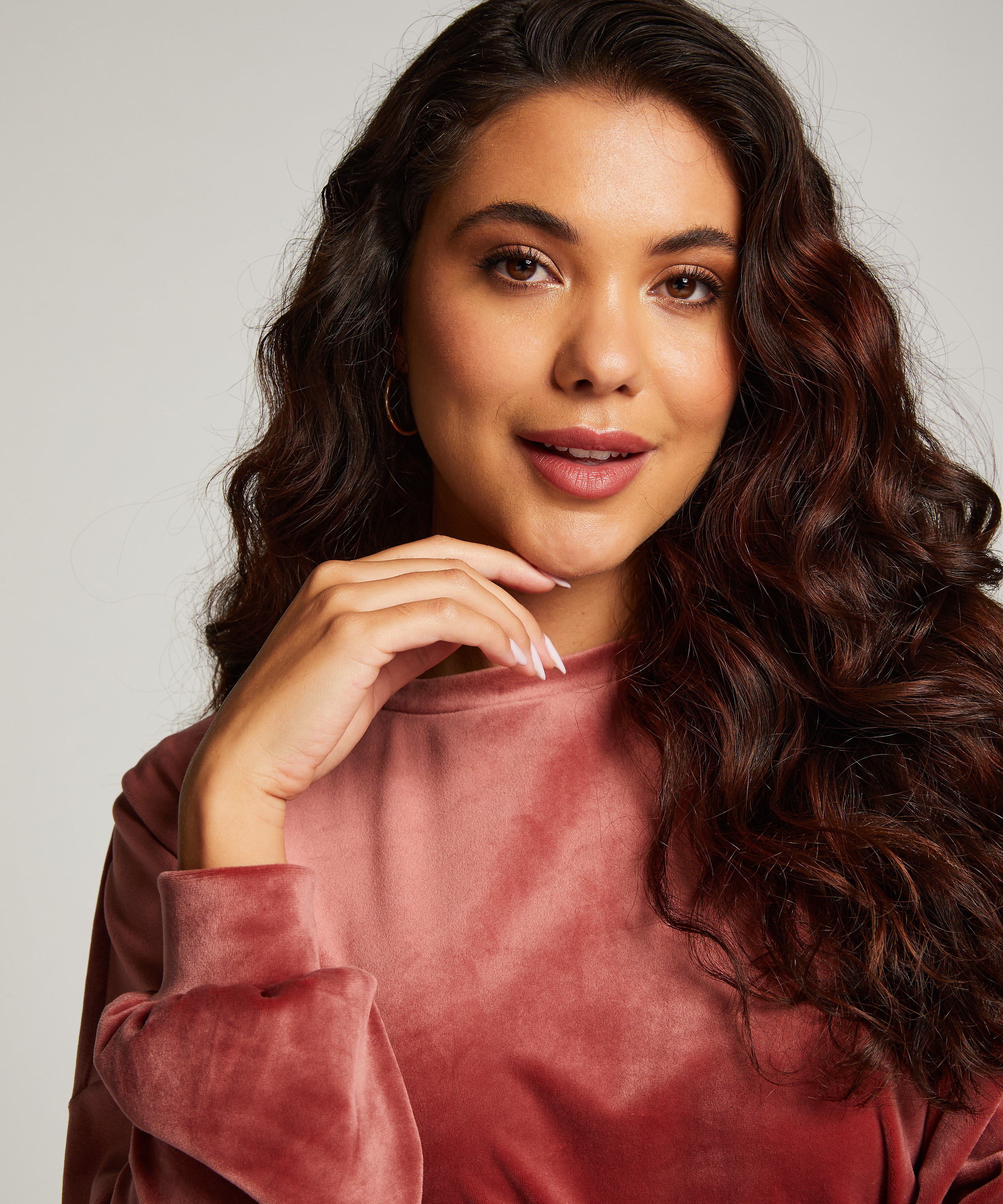 Velours Top, Pink, main