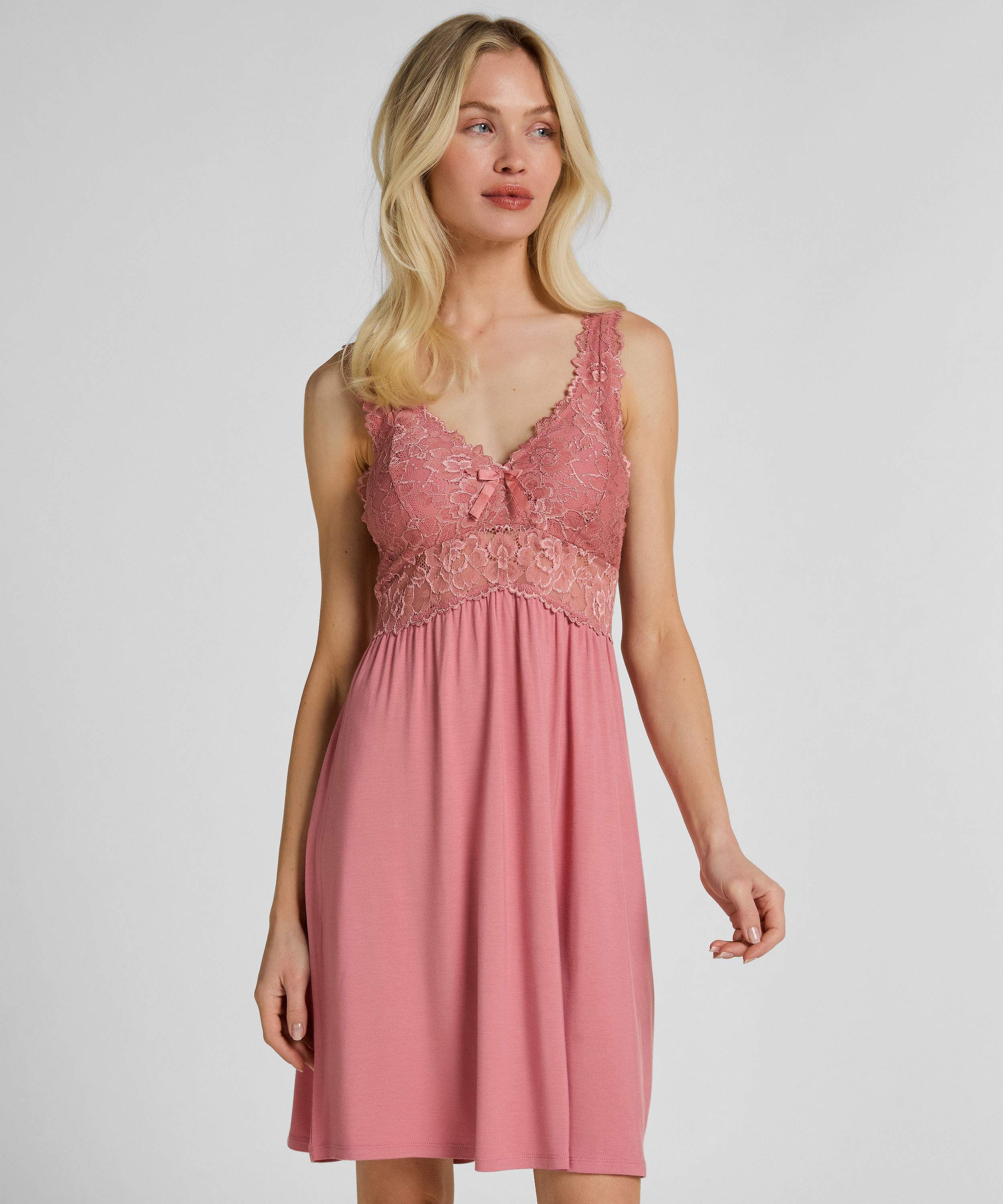 Nora Lace Slip Dress, Pink, main