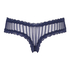 V-shaped Brazilian knickers mesh, Blue