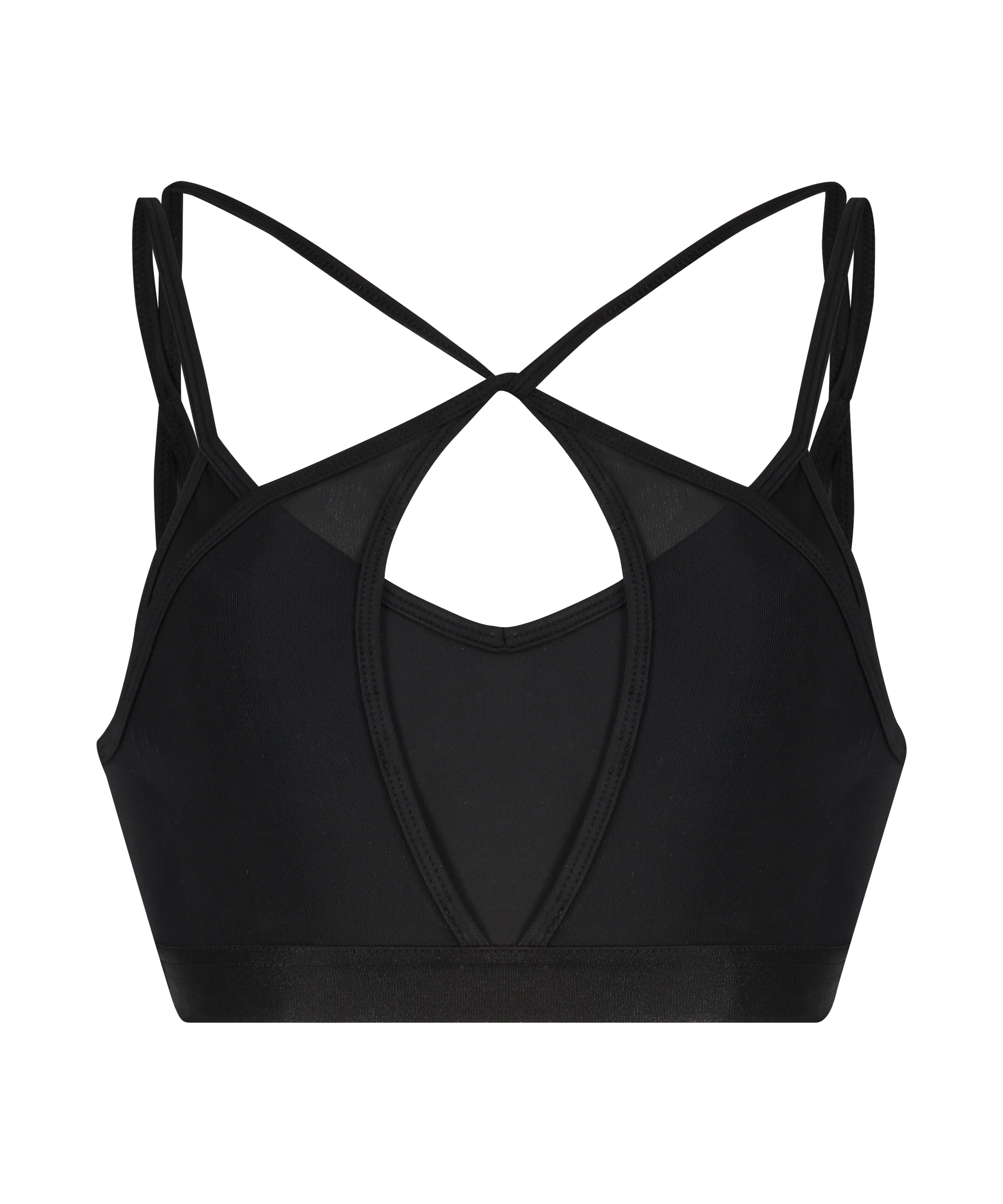 HKMX The Twist Sports Bra, Black, main