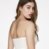 Seamless bandeau top, White