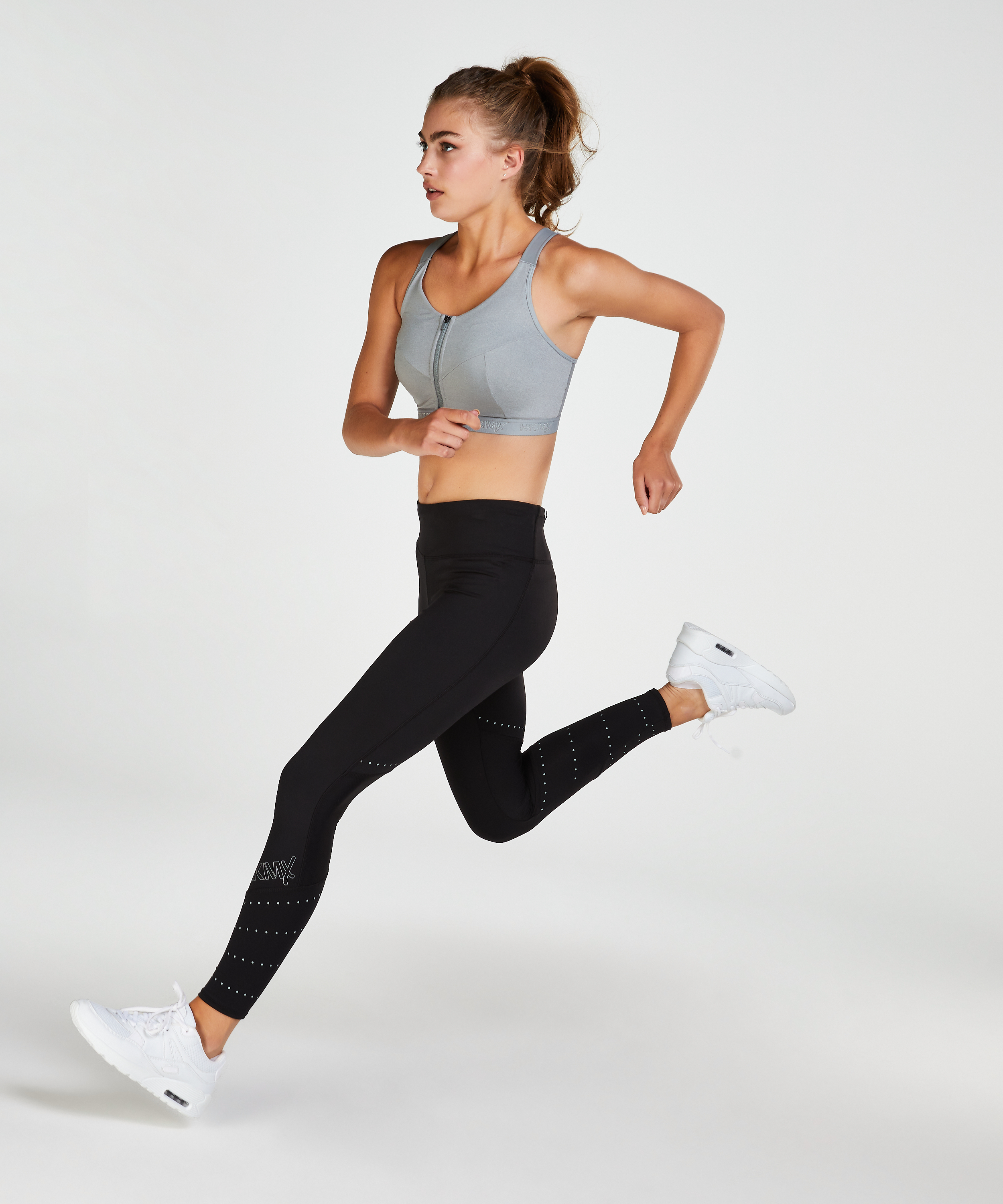 HKMX Run Baby Run Regular Waist Leggings, Black, main