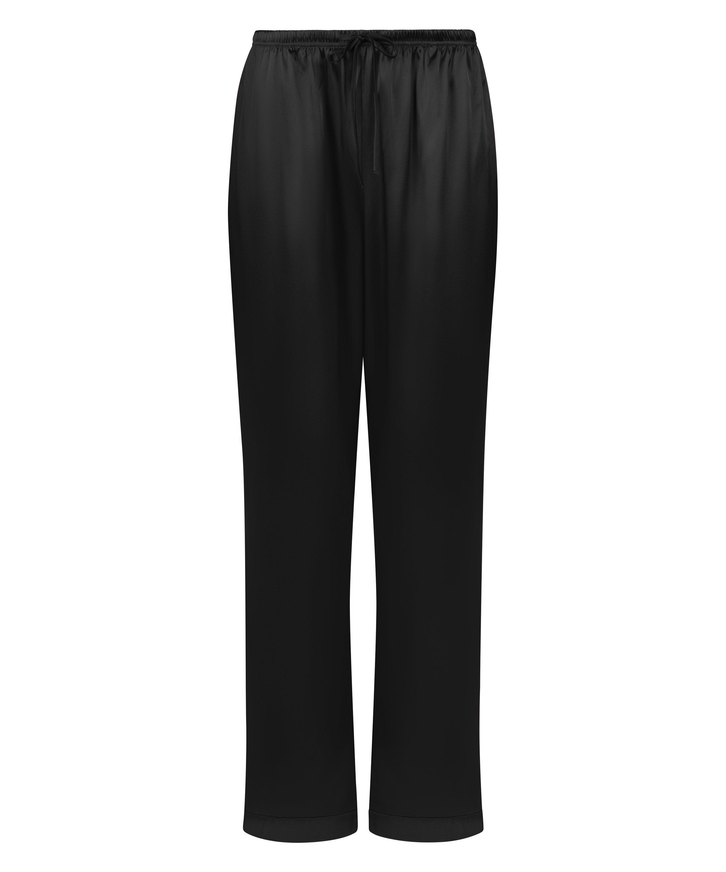 Satin Trousers, Black, main