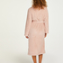 Long Fleece Bathrobe, Pink