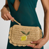 Clutch Raffia, Beige