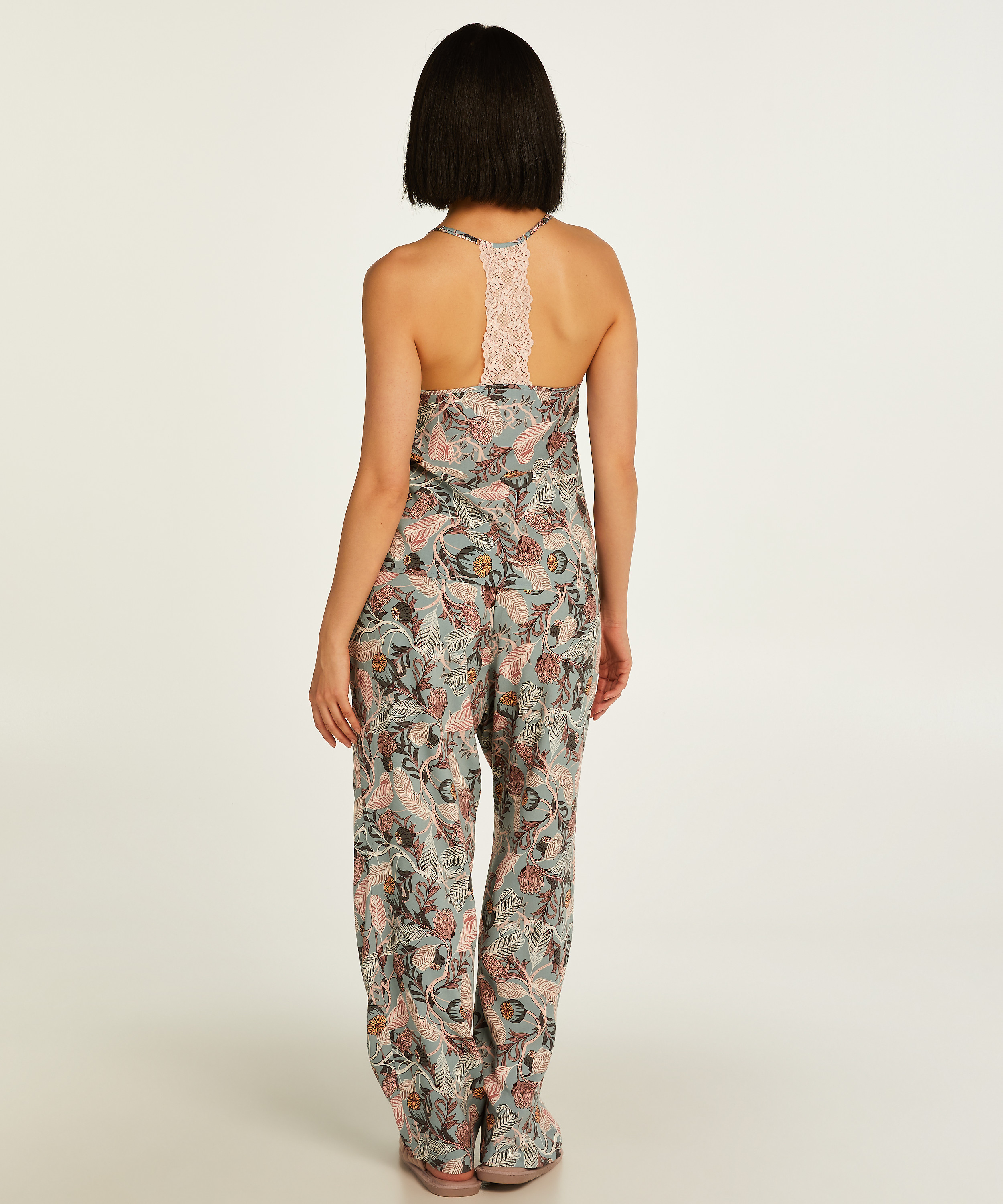 woven tapered Pyjama Pants, Gray, main