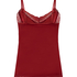 Velours Lace Cami Top, Red