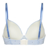 Plunge Padded Underwired Bra, Blue
