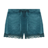 Velvet lace shorts, Blue
