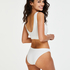Seamless high leg brazilian, White