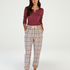 Check Pyjama Pants, Beige