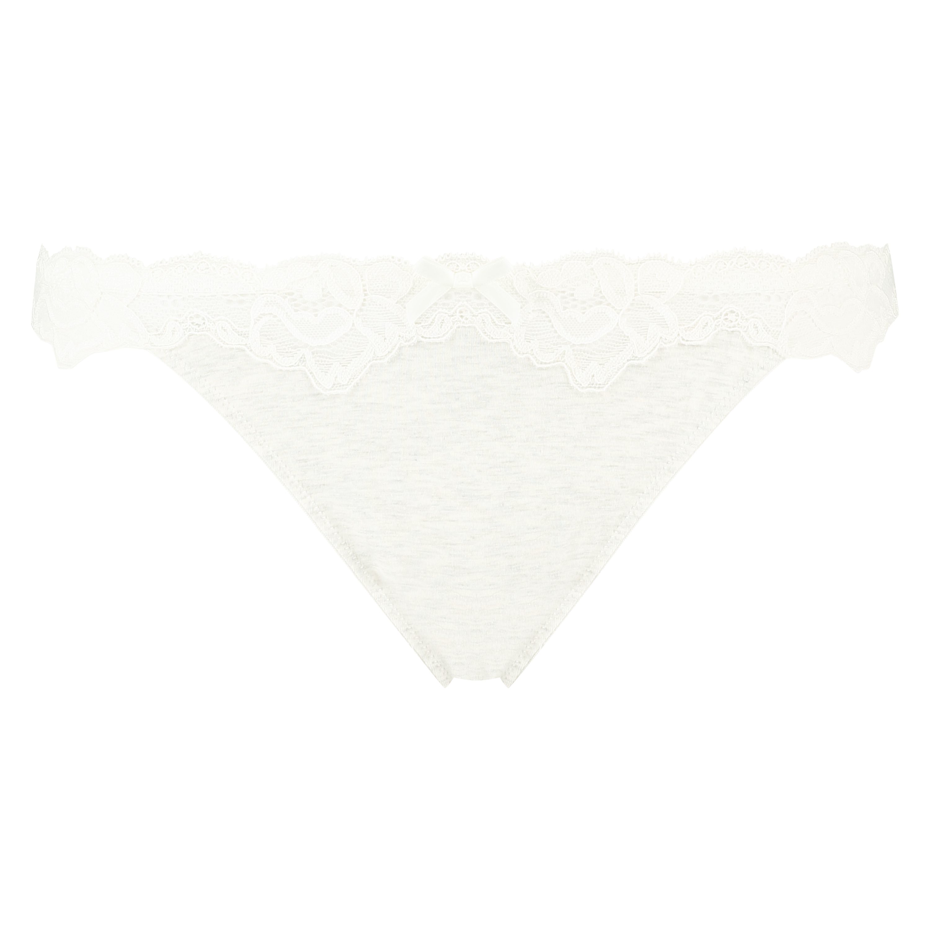 Secret Lace cotton thong, Gray, main