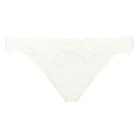 Secret Lace cotton thong, Gray