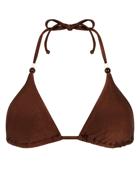 Kallua Triangle Bikini Top, Brown