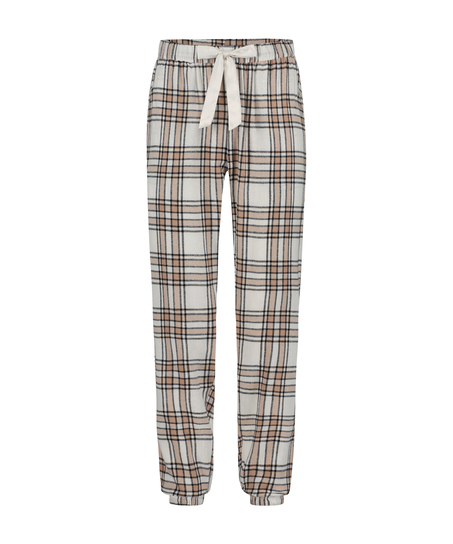 Flannel Pyjama Pants, Beige