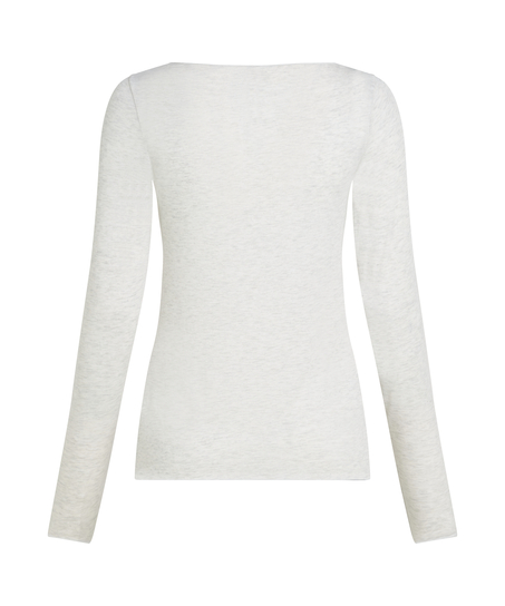 super soft Boatneck shirt with Cashmere, Beige