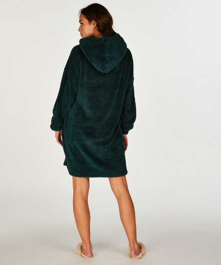 Snuggle Fleece Lounge Dress, Green