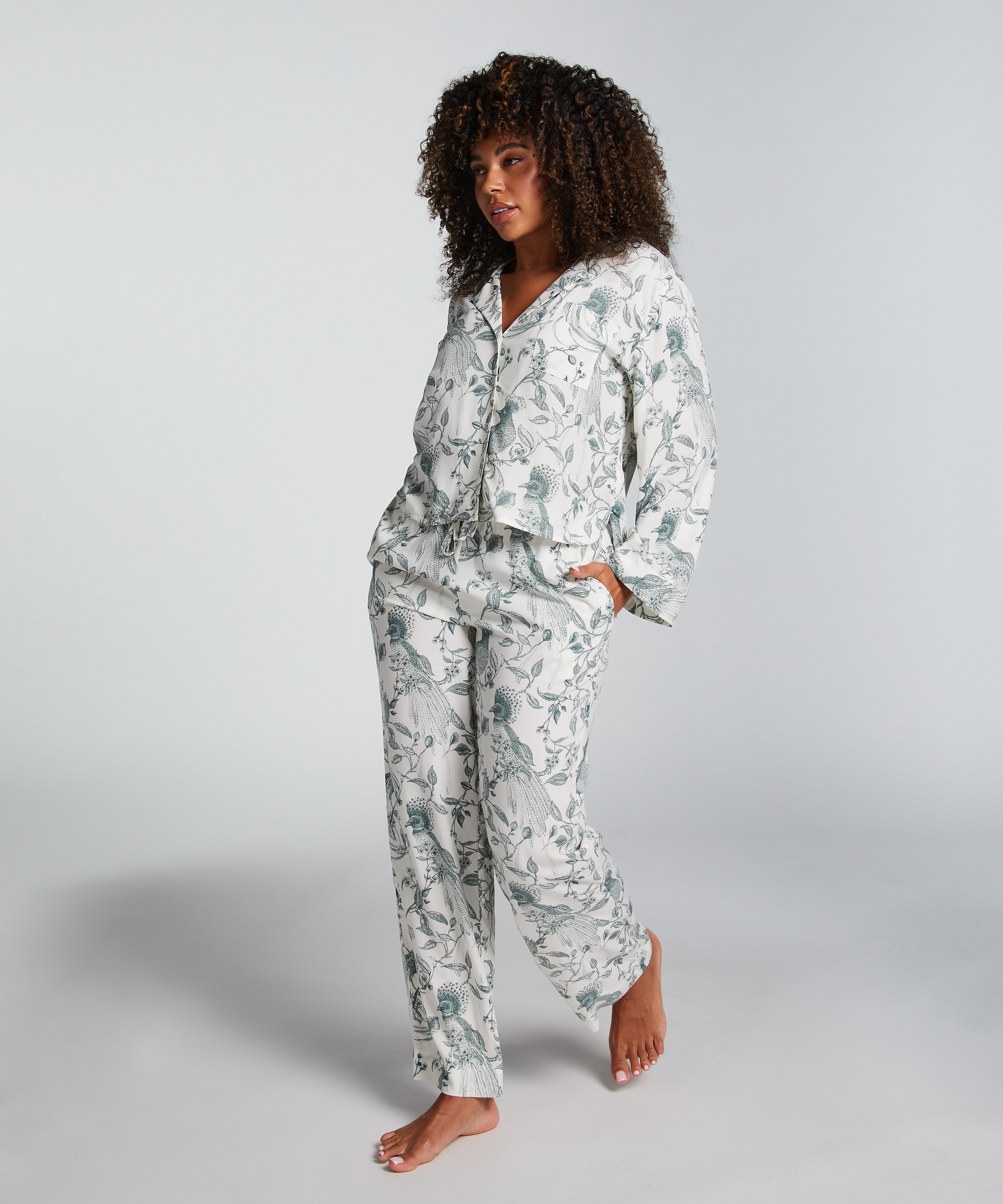 Tall Pyjama Pants, White, main