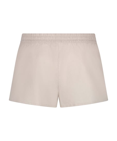 Linen Pyjama Shorts, Beige