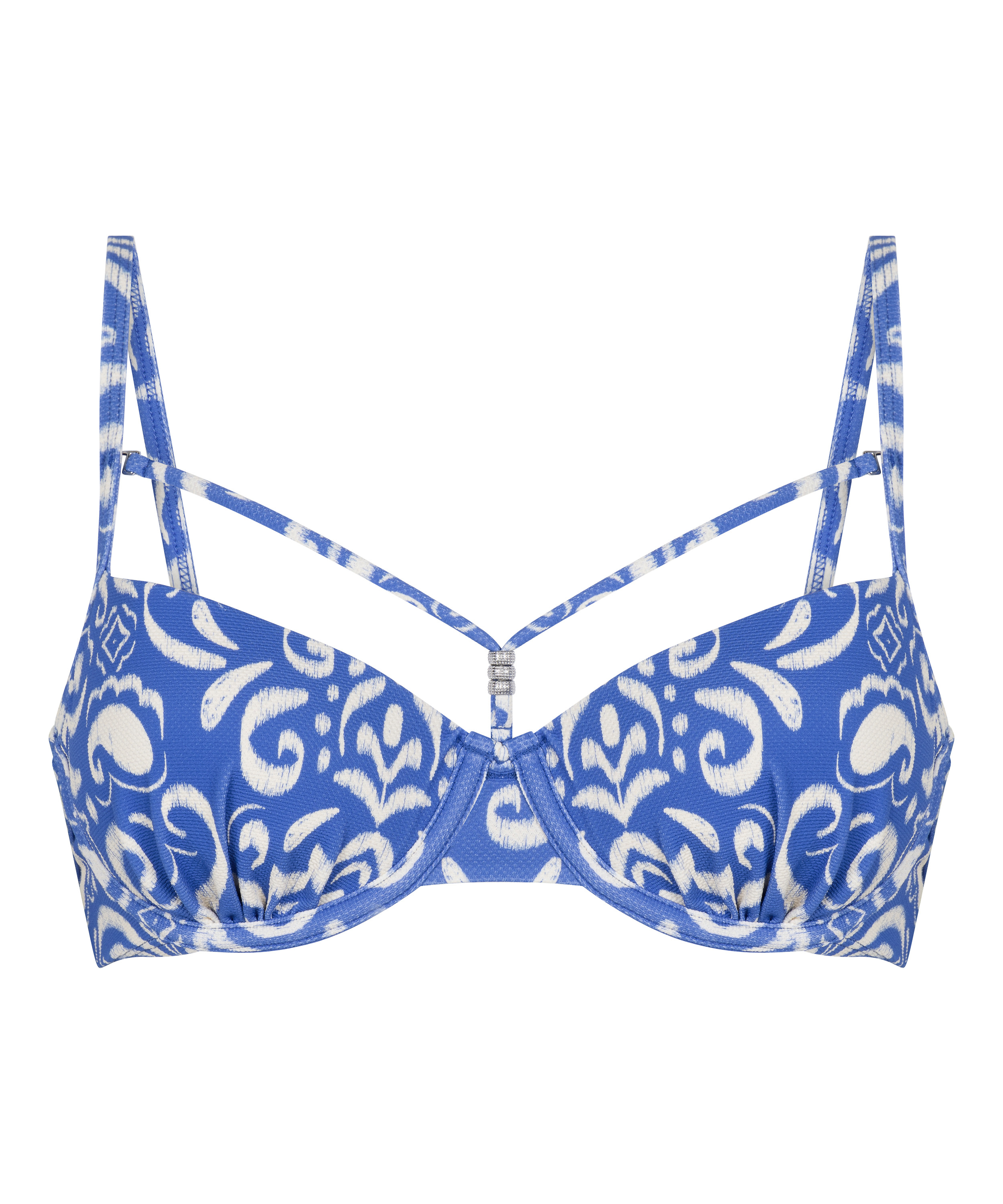 Cancun Padded Bikinitop, Blue, main