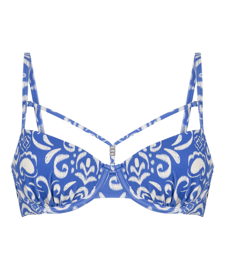 Cancun Padded Bikinitop, Blue