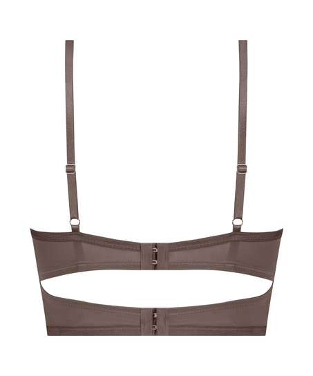 Arabella Padded Underwired Longline Bra, Brown