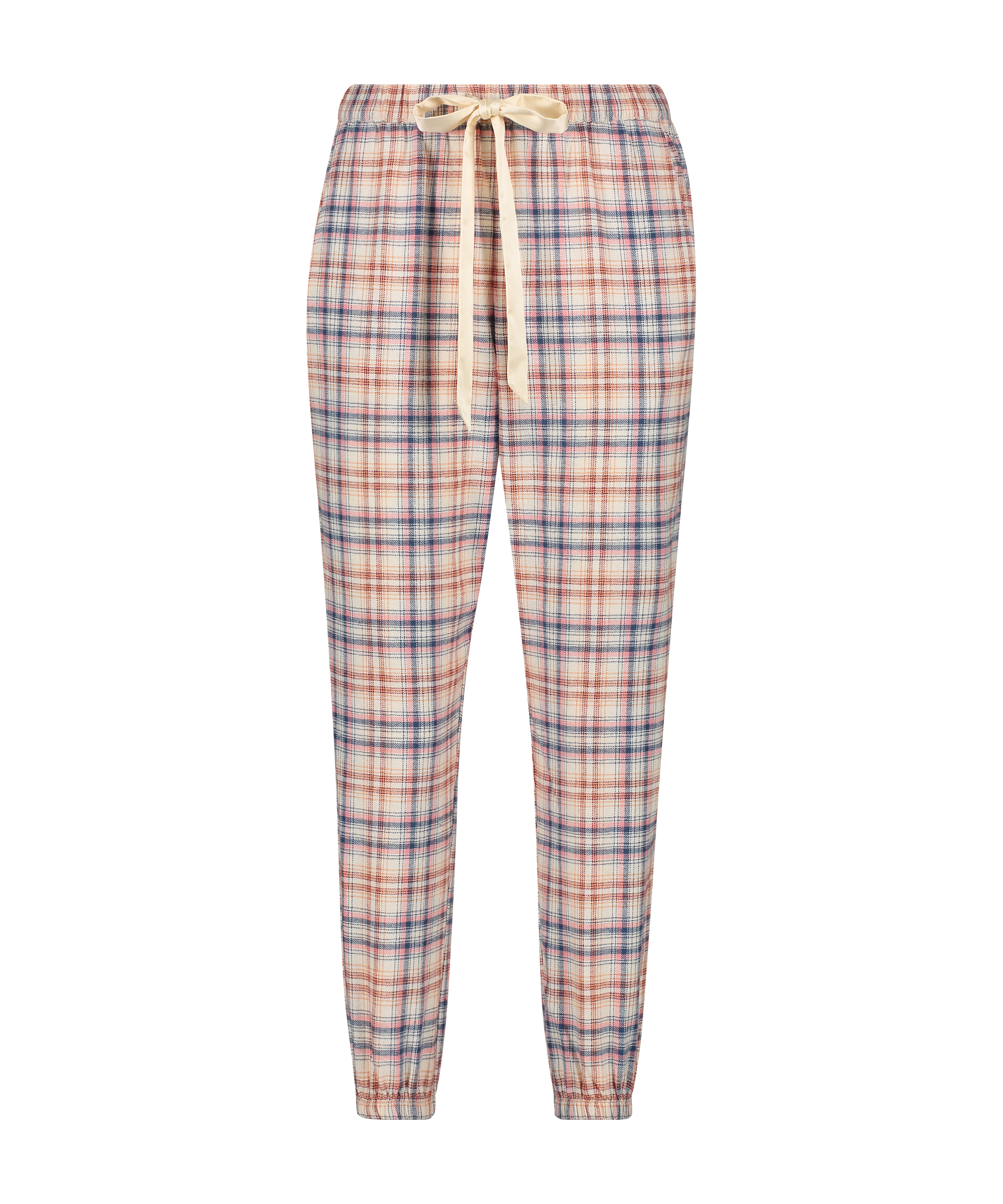 Petite Twill Check Pyjama Pants, Beige, main