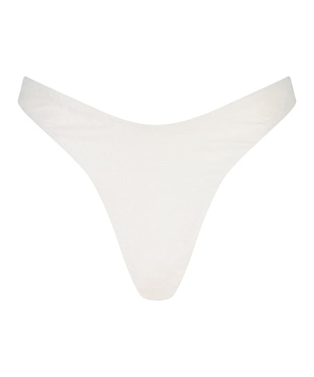 Sri Lanka High Leg Bikini Bottoms, White