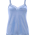 Velours Lace Cami Top, Blue