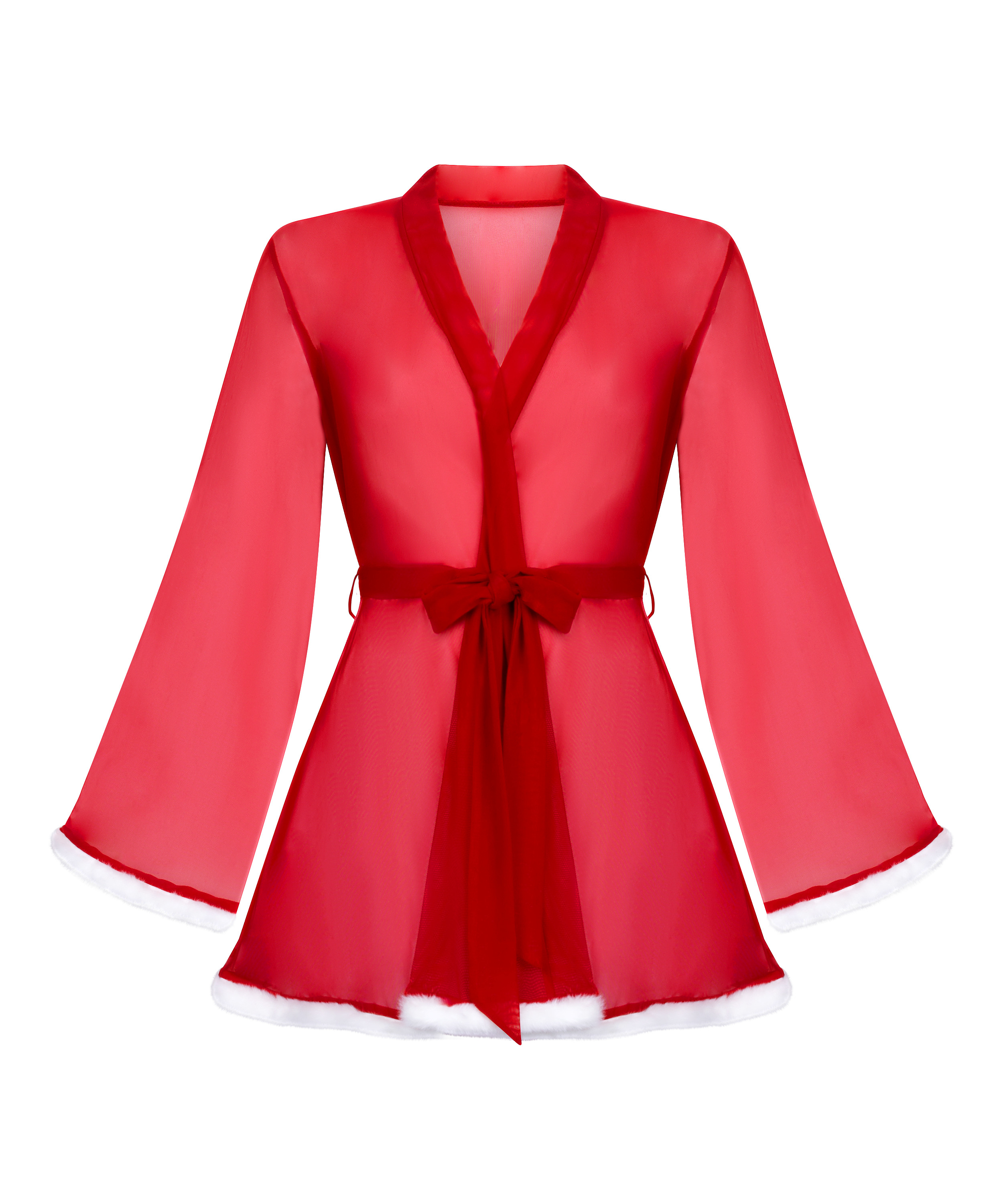 Santa Mesh Kimono, Red, main