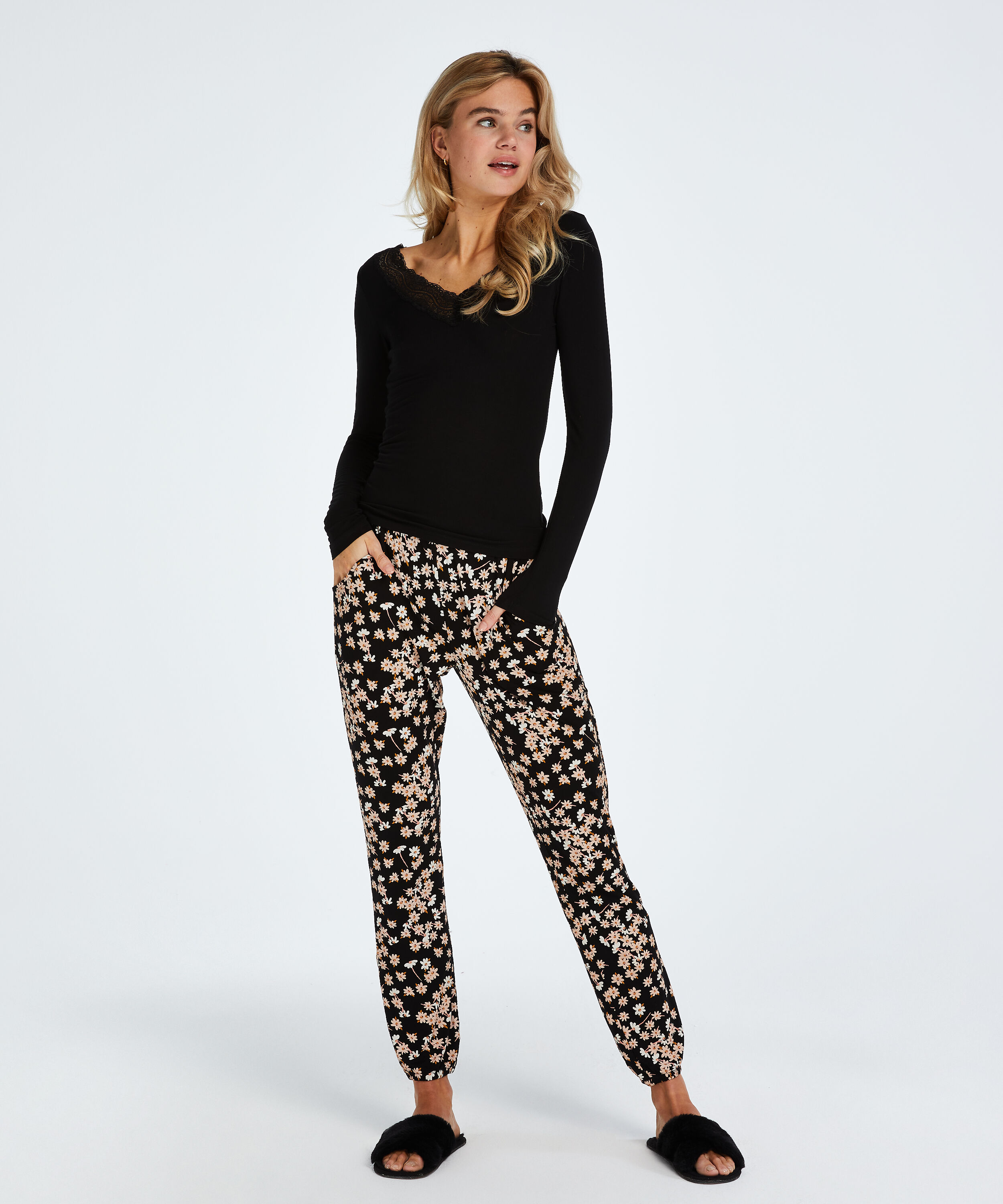 Pyjama set Daisy, Black