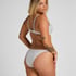Highleg Bikini Bottom Stripes, White