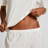 Pyjama Set Cotton Print, White