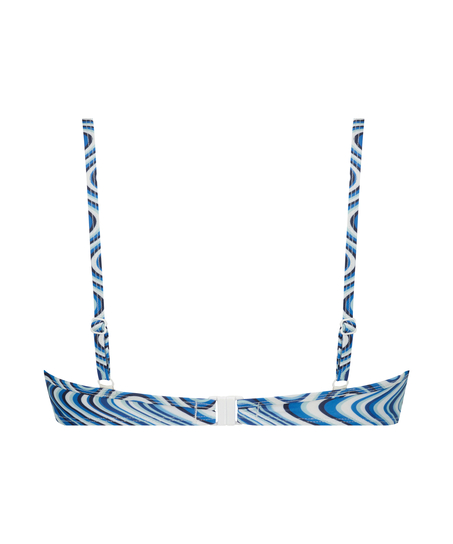 Hvar non-padded underwired bikini top, Blue