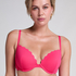 Scallop padded underwired bikini-top, Pink