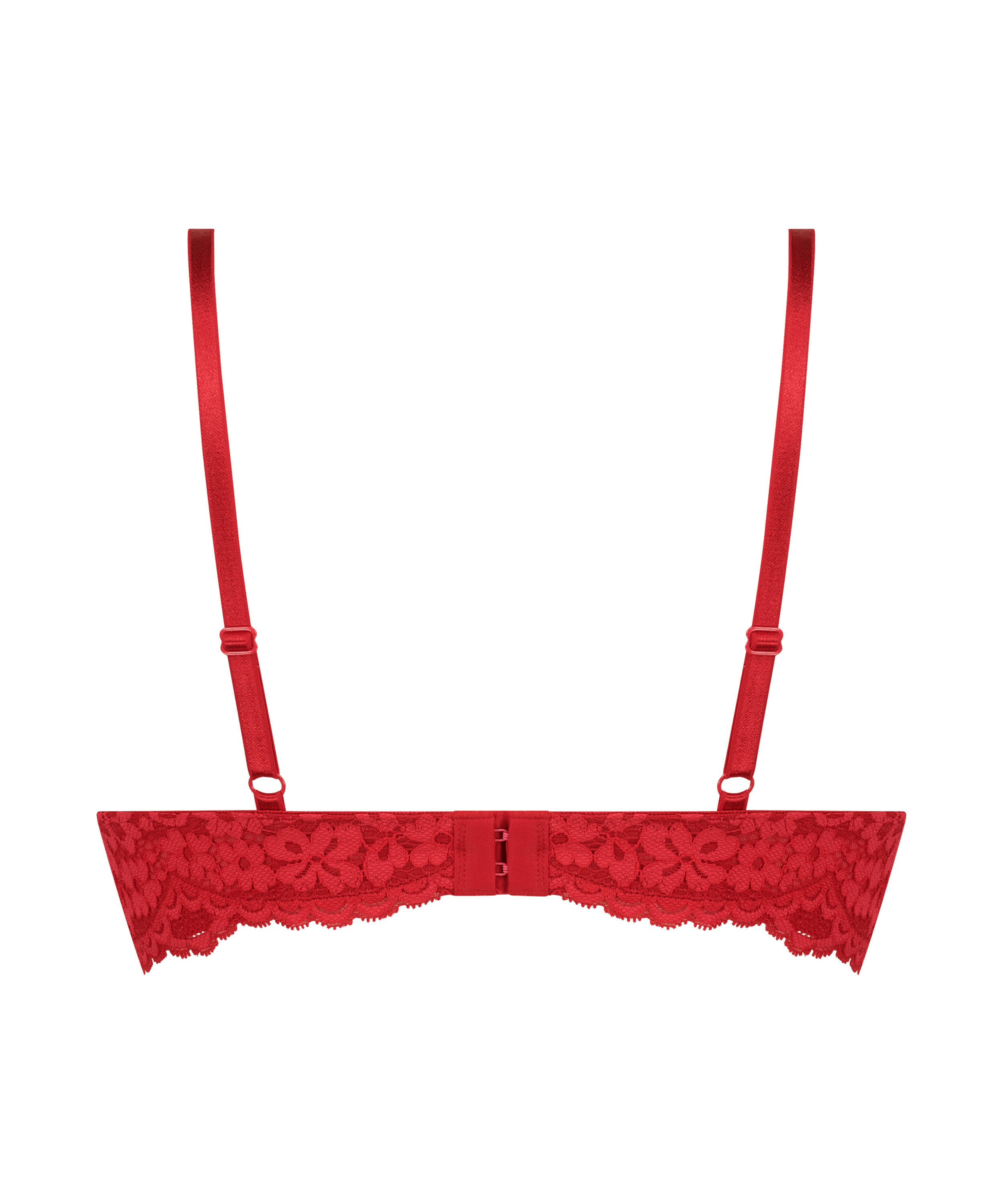 Rose padded push-up bra, Red, main