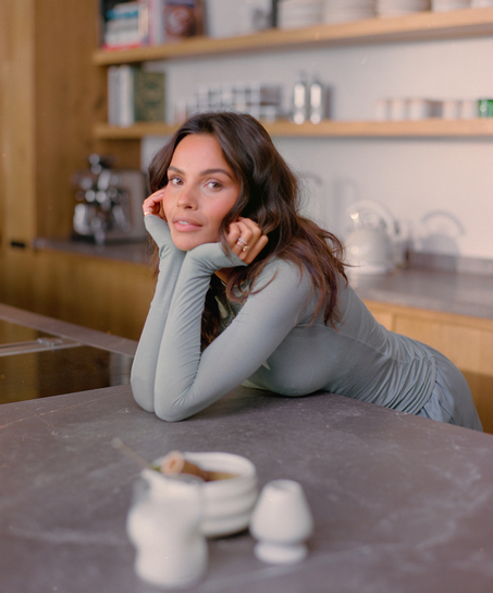 super soft Boatneck shirt with Cashmere, Green