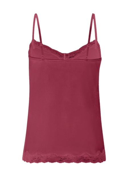 Velours Lace Cami Top, Pink