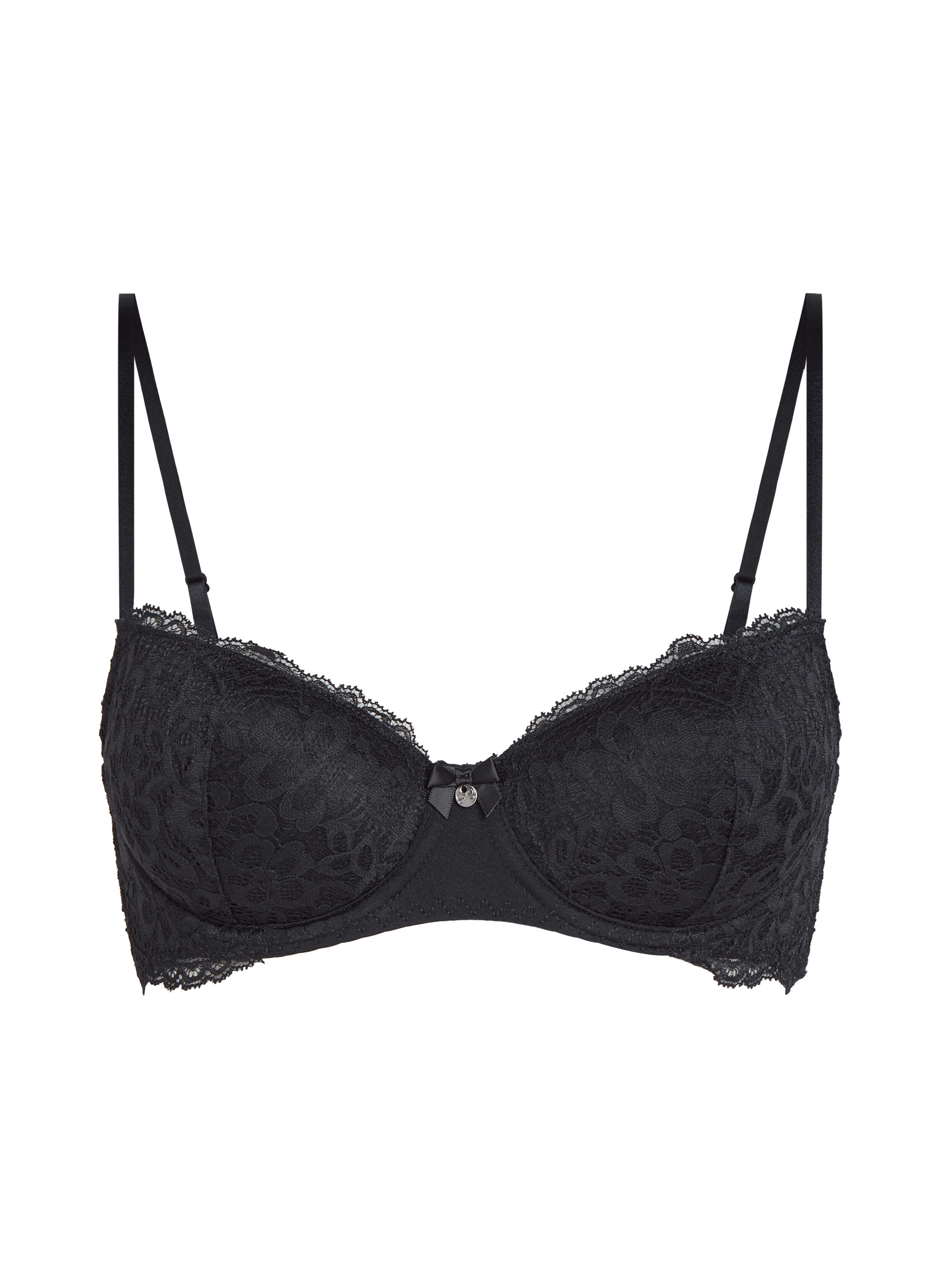 Marine Padded Underwired Bra, Black