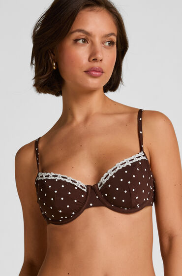 Hunkemöller Non-Padded Underwired Bikini Top Algarve Brown