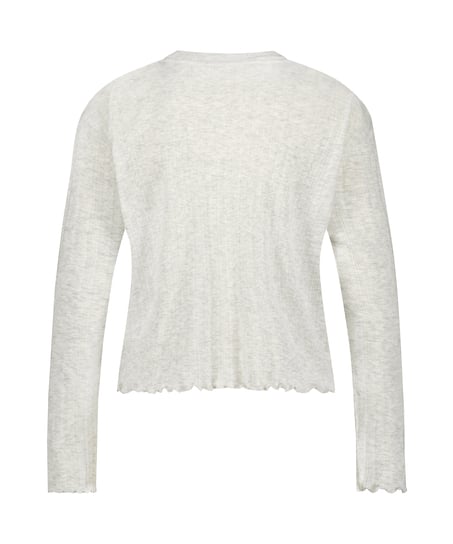 Pyjama Top Pointelle, Beige