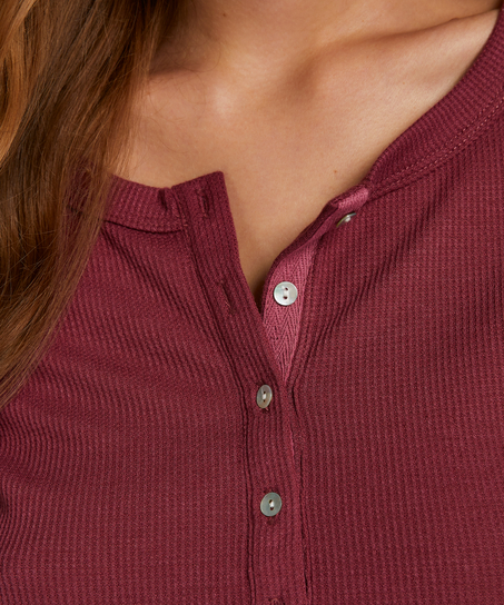 Long-Sleeved Pyjama Top, Red