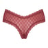 V-shaped Brazilian knickers mesh, Red