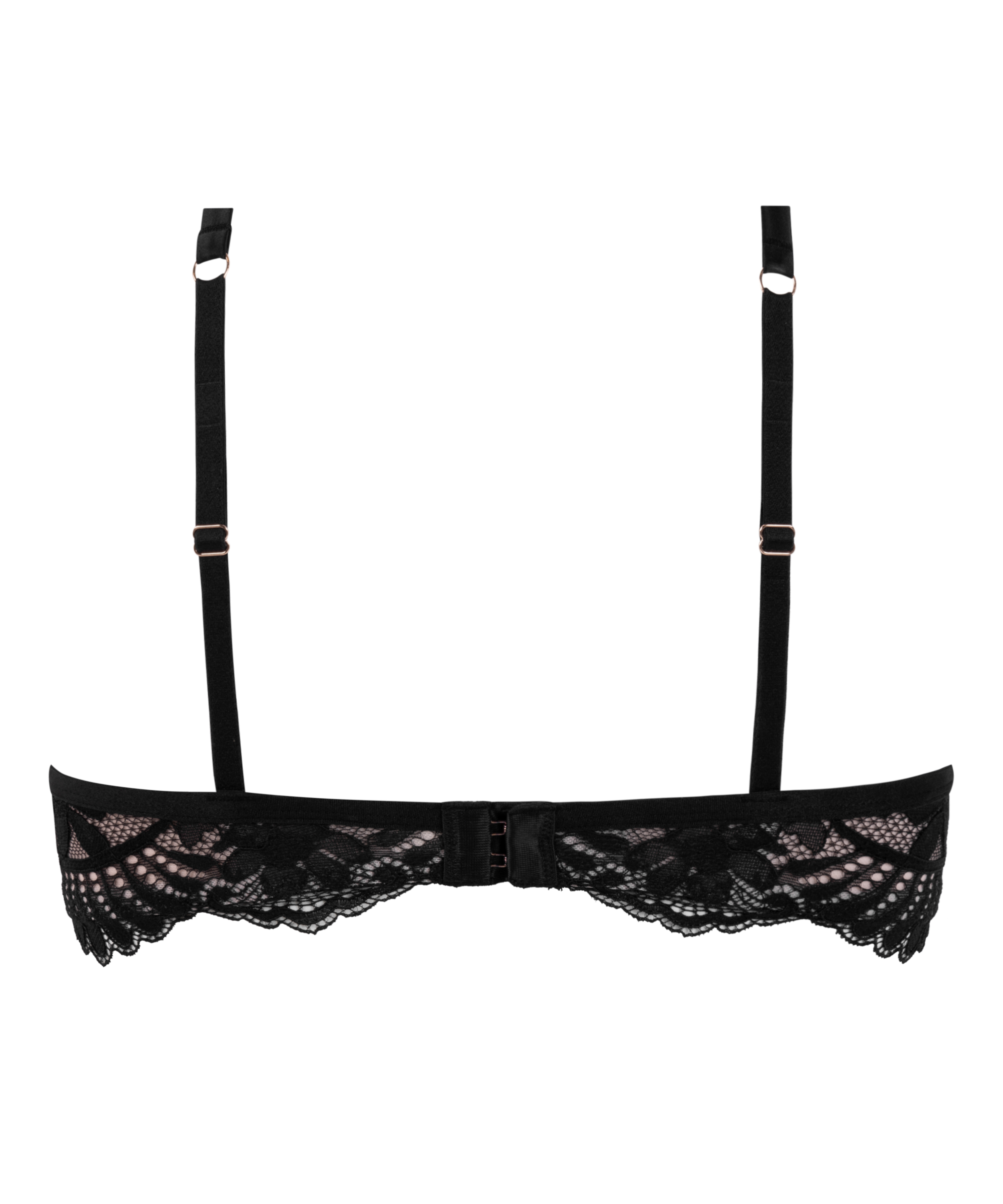 Poppy Padded Underwired Bra, Black, main