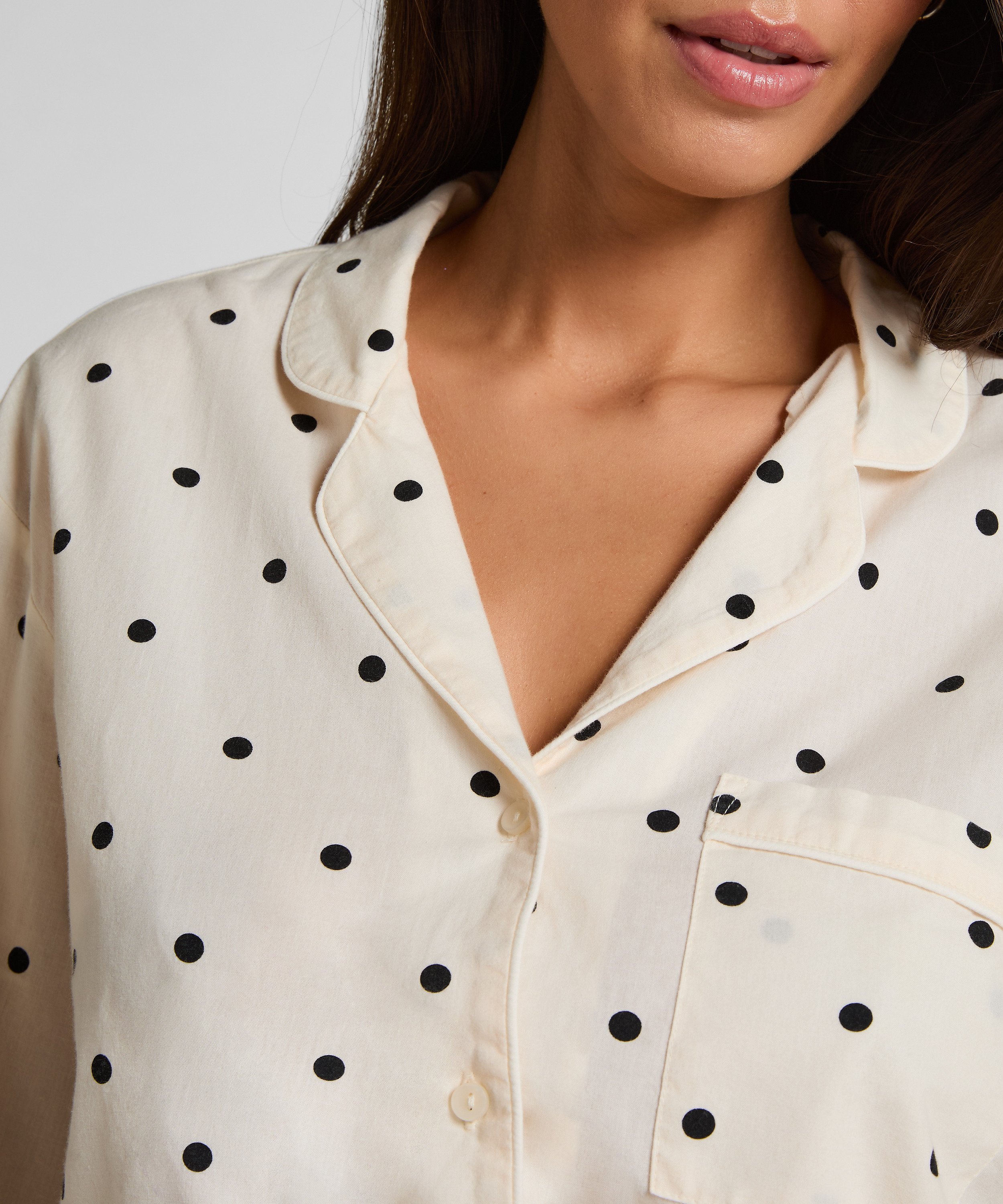 Jacket Cotton Dot, White, main