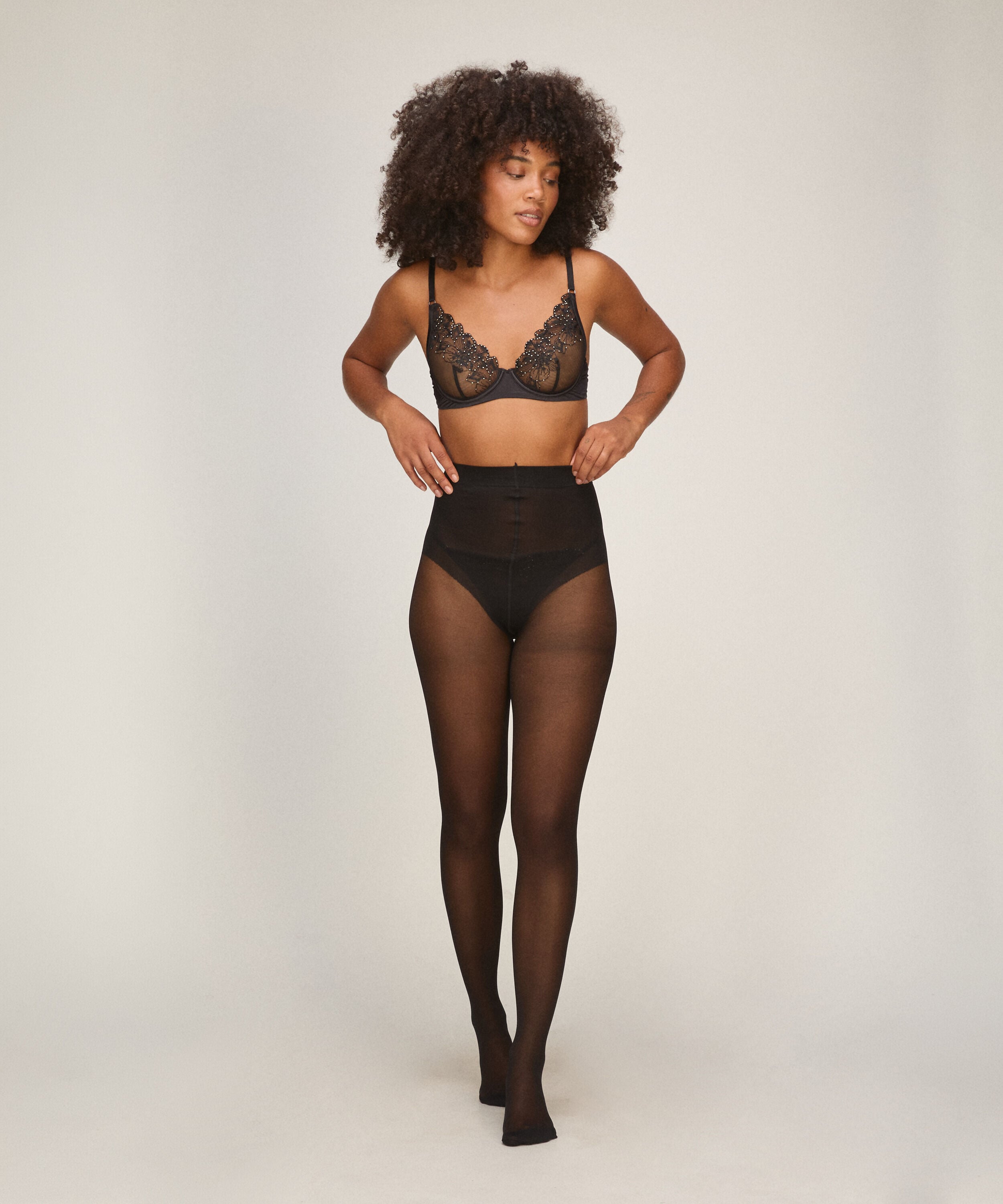 Tight 15 Denier Diamond Backseam, Black