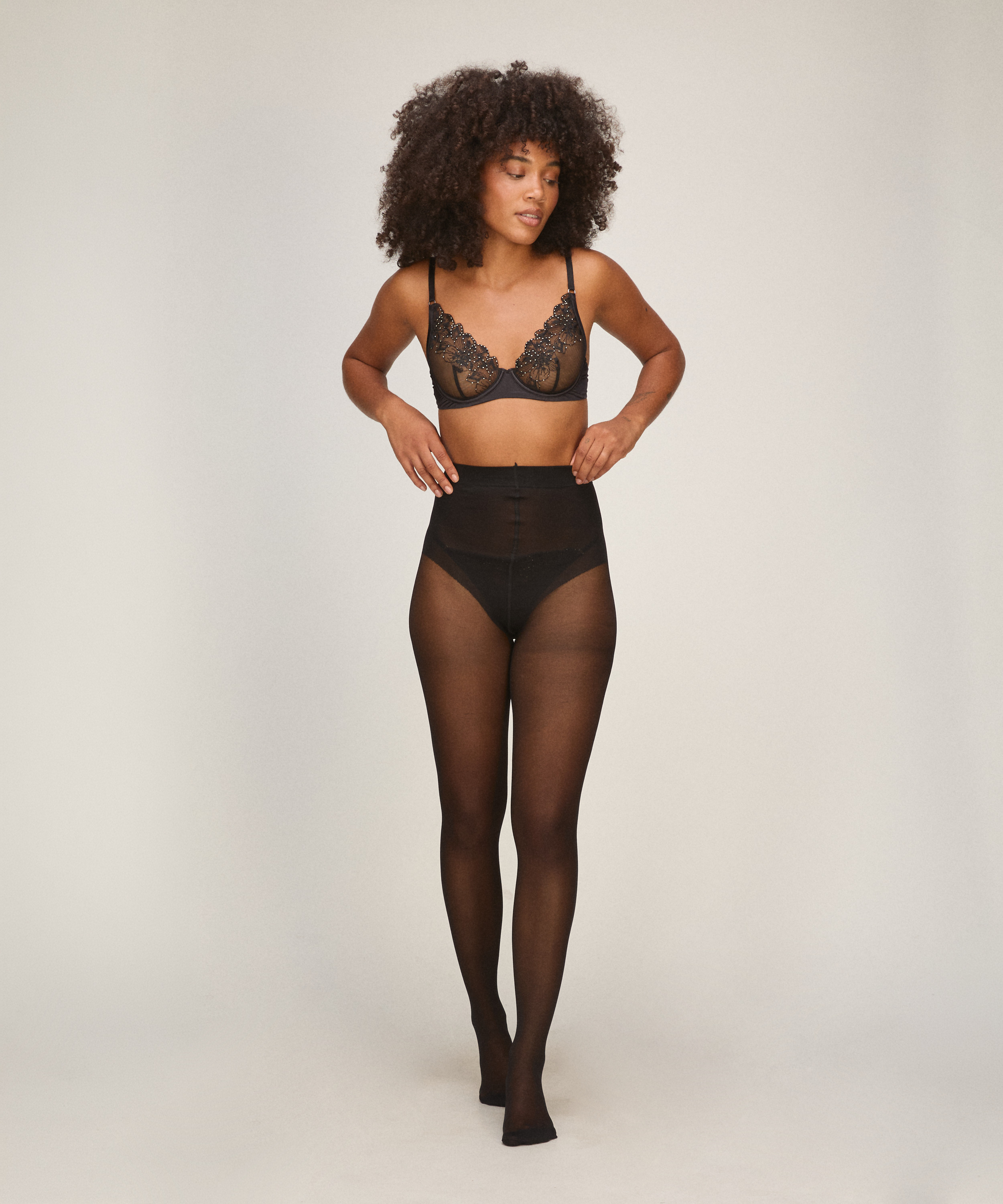 Tight 15 Denier Diamond Backseam, Black, main