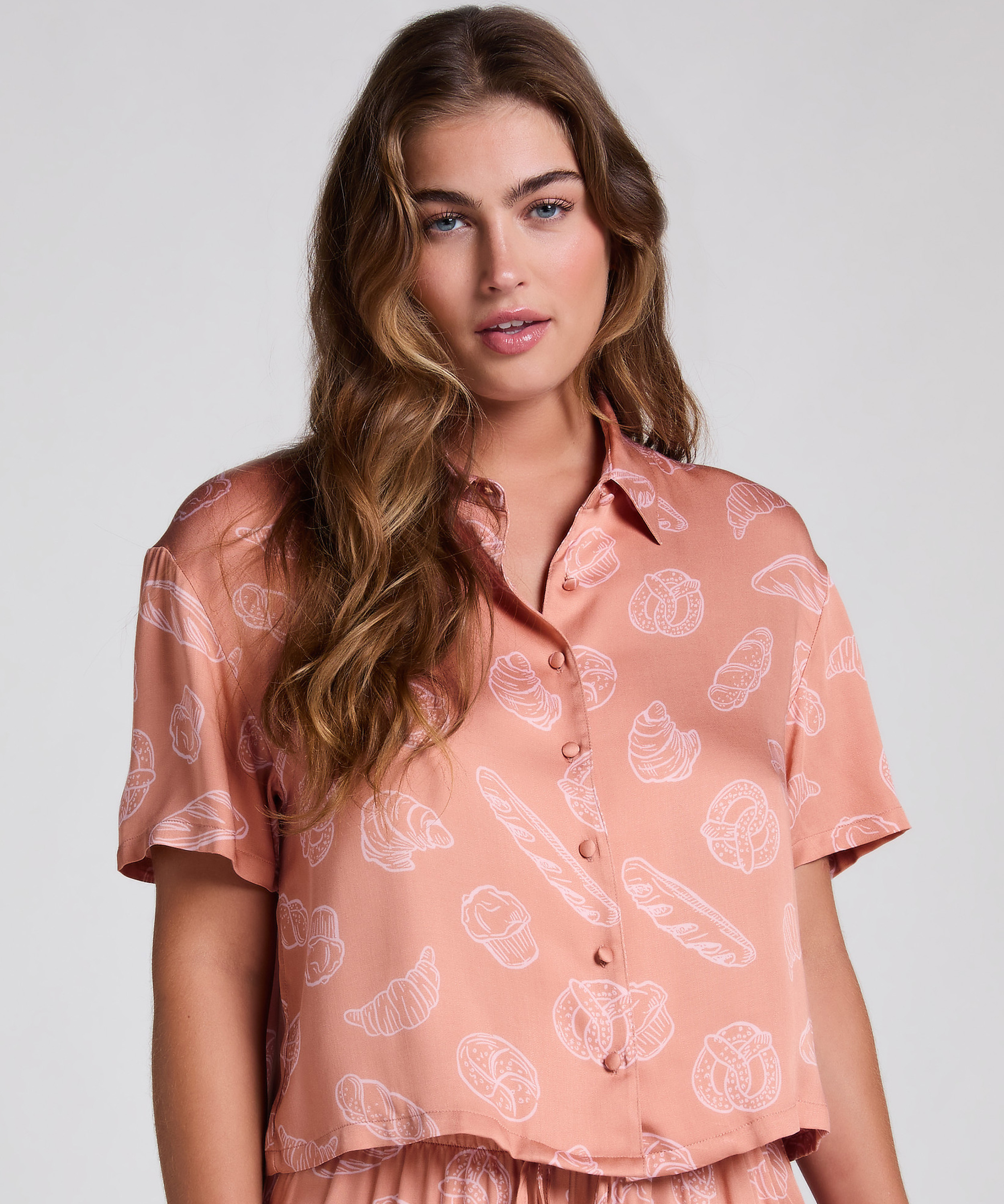 Pyjama Top, Beige, main