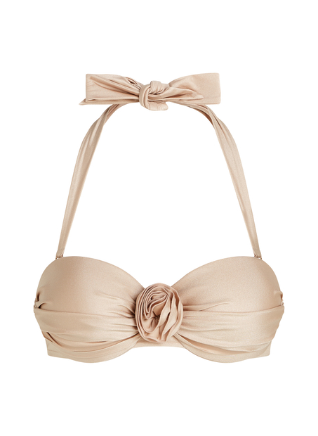 Lima Bandeau Bikini Top, Beige